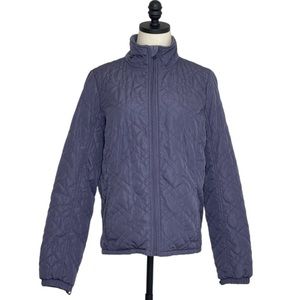 Eddie Bauer Lightweight Liner Jacket Fleece Lined Blue - Gray - Purple Sz Medium